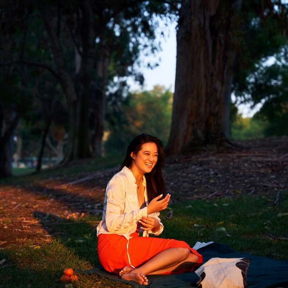 Silky Orange Slip Dress - Forever 21 - Picture 3 of 8